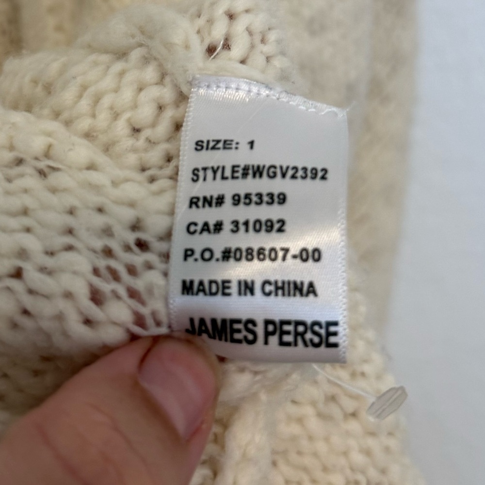 James Perse Wool Cardigan Wrap, size small - Picture 6 of 6